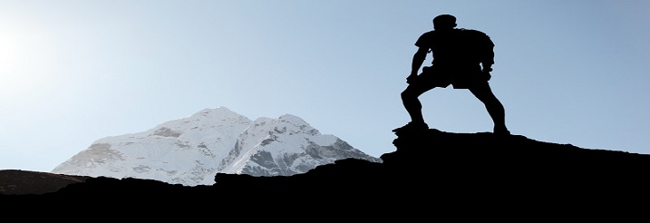 Man Hiking Silhouette