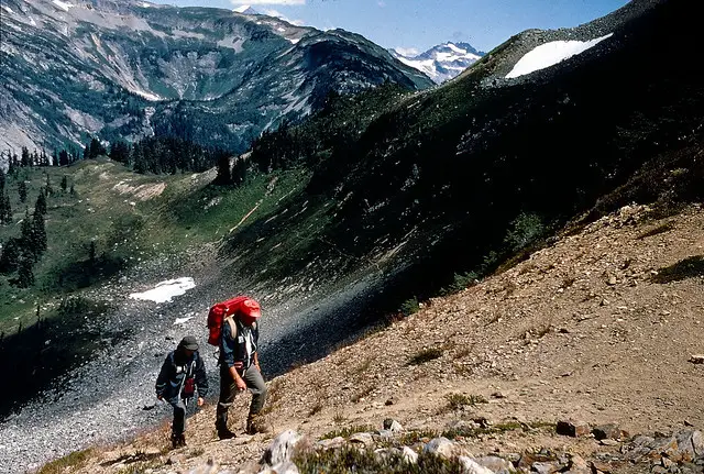 Hikers in Mountains