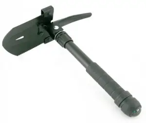 Emergency Zone Folding Shovel with Pick and Compass Multifunction Survival Tool
