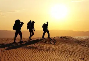 Hikers In The Desert