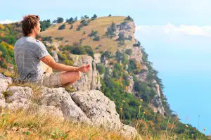 Hiker Meditating