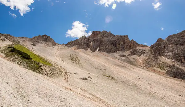 Scree On Mountain Side