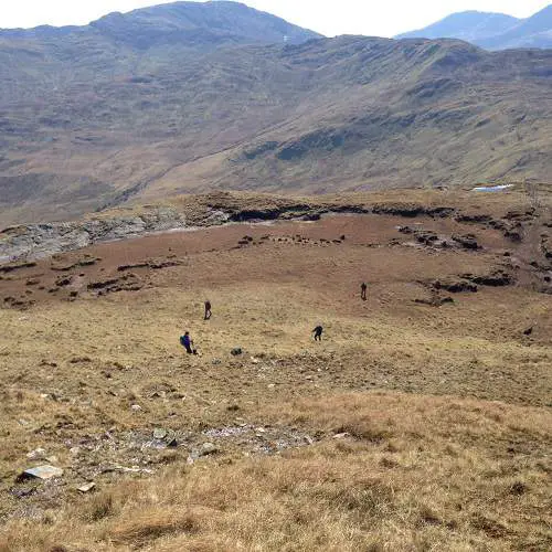 Hikers on a Steep Climb