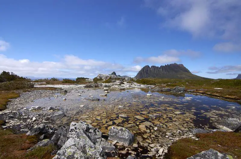 Cradle Mountain in the Cradle Mountain-Lake St Clair National Park Australia