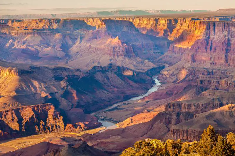 Grand Canyon from Desert View Point with the Colorado River Visible