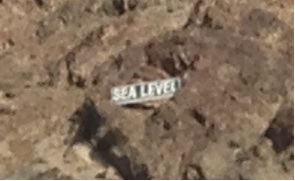 Sea Level Sign At Badwater Basin