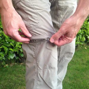 Zip Conversion of Hiking Pants Into Shorts
