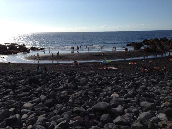 Volcanic Black Sand Beach On Tenerife