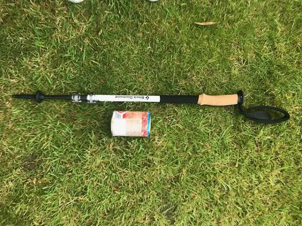 Alpine Carbon Cork Trekking Poles Fully Retracted