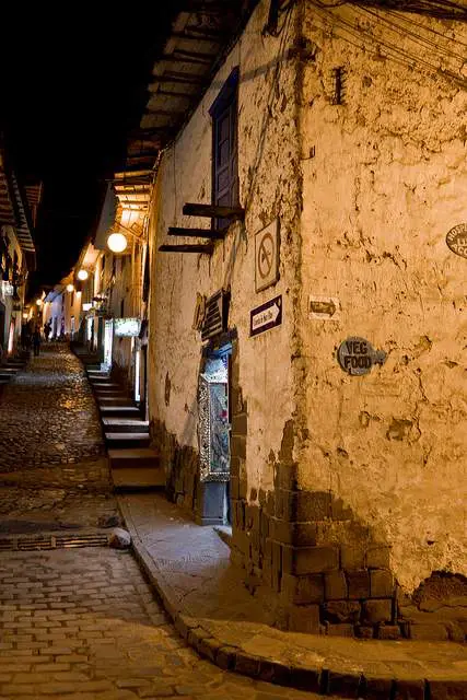 A Cusco Street at Night