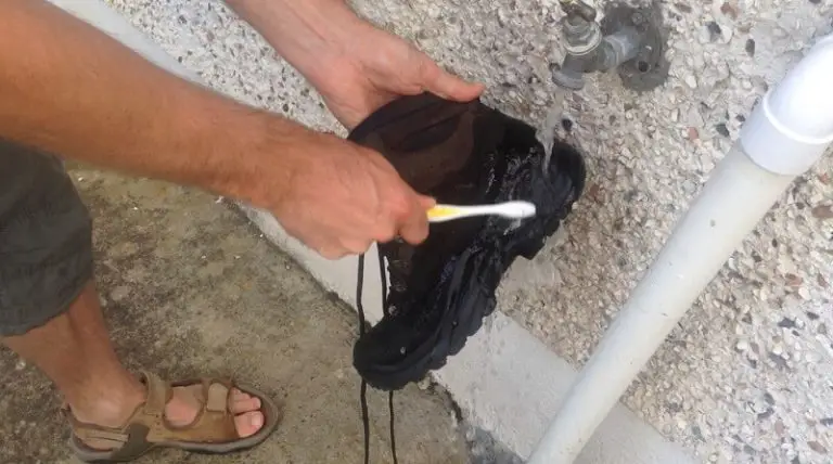wet hiking boots