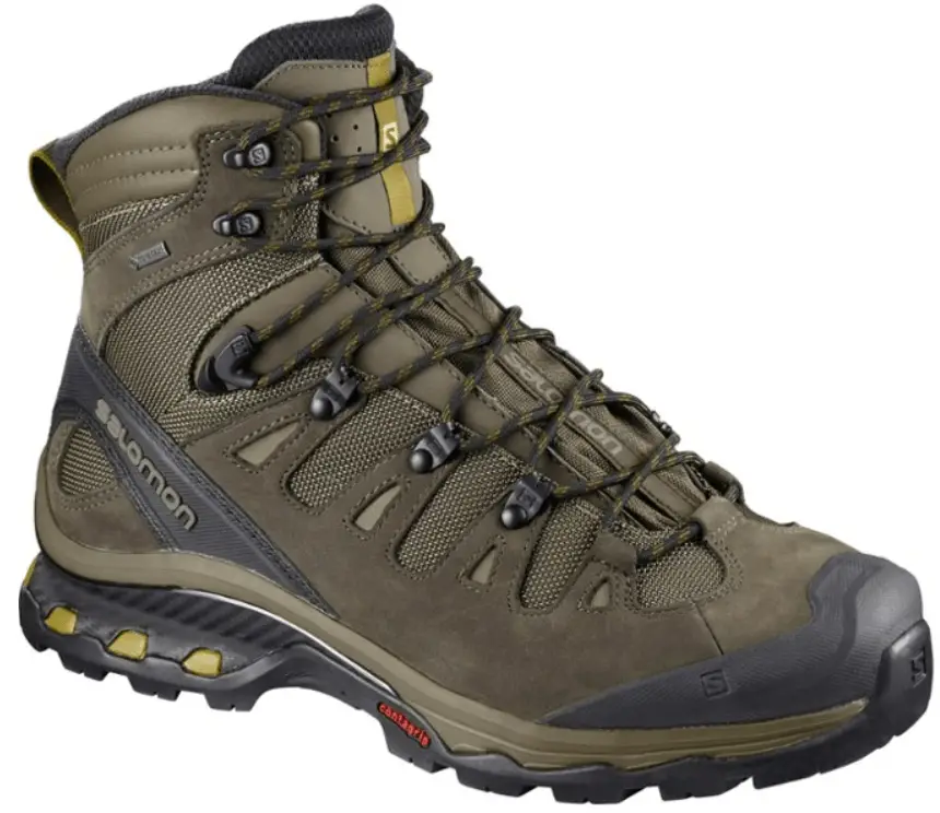 Canvas Hiking Boots Salomon Mens Quest 4D 2 GTX Lightweight & Durable Leather 